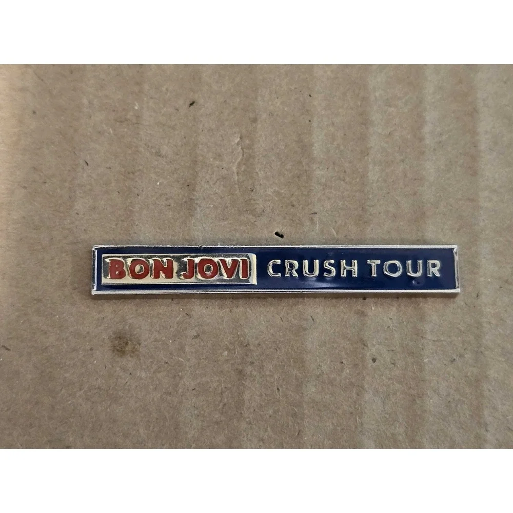 Bon Jovi Crush Tour Band Music Souvenir Lapel Vest Hat Pin E8